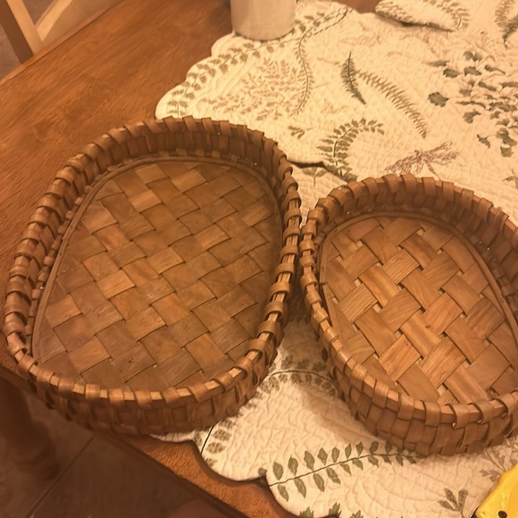 Wooden tray/baskets Set of 2 - Picture 6 of 6